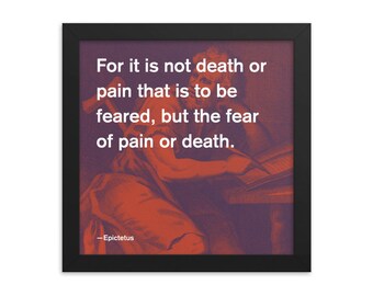 Epictetus Stoic Quote Framed Poster | Inspirational Philosophy Print