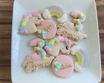 Vegan Unicorn Sugar Cookies