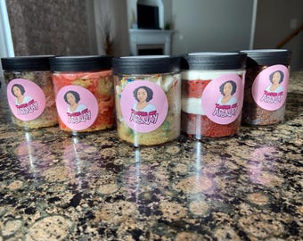 Ultimate Vegan Cake Jar Bundle | Dairy Free Cake Jar | Birthday Cake | Chocolate | Cookies n Cream | Strawberry Crunch | Red Velvet