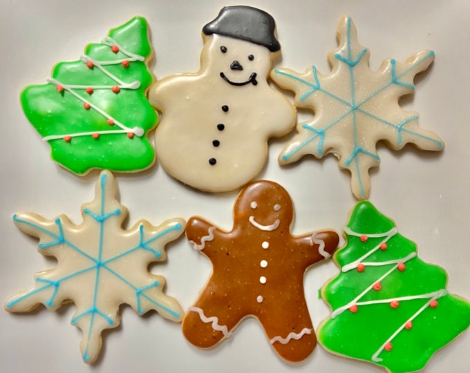 Vegan Christmas Sugar Cookie Decorating Kit Candy Cane Cookies