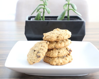 Vegan Oatmeal Raisin Cookies | Vegan Cookies | Vegan Treats | Dairy Free Cookies | Vegan Desserts | Vegan Snacks