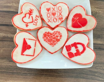 Gluten Free Vegan Valentine Cookies | Dairy Free Cookies | Heart Shaped Cookies | Love Cookies | Anniversary Gift