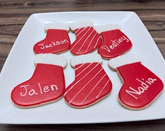 Custom Gluten Free Stock Stuffer Cookies | Dairy Free Sugar Cookies | Xmas Cookies