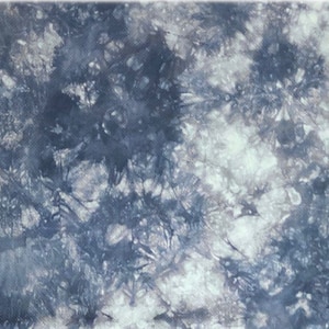 Hand dyed cross stitch fabric, Denim blue, Choose Aida, Linen or Evenweave counts