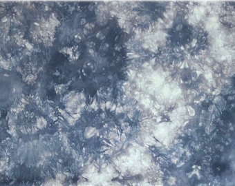 Hand dyed cross stitch fabric, Denim blue, Choose Aida, Linen or Evenweave counts