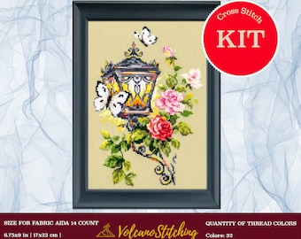 Light of allure cross stitch kit by Magic needle 100-044, Modern embroidery hoop art