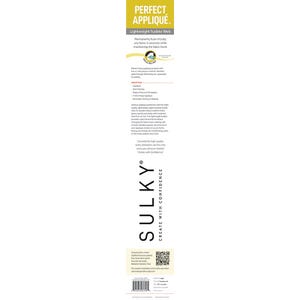 May include: A white and yellow label with the text "Perfect Appliqué" and "Lightweight Fusible Web". The label also includes the text "Sulky Create with Confidence" and a QR code.