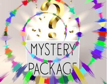 Spirals mystery box, Hand dyed fabric package, Cross stitch accessorizes