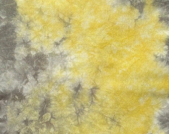 Tejido Opal Evenweave teñido a mano de 28 conteos, tela de punto de cruz nueva, 18x21 pulgadas, diseño abstracto en amarillo y gris carbón