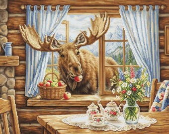 Unexpected Cabin Guest Cross Stitch Kit by Luca-S