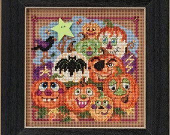 Painted Pumpkins cross stitch kit by Mill Hill, MH14-5206, Buttons and Beads, Autumn series