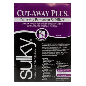 Sulky Cut-Away Plus™ Stabilizer - White - 20&#39;&#39; x 1 yd. Pkg