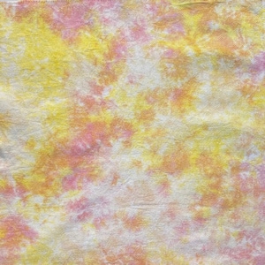 Hand dyed 14 count Opal Aida fabric, Brand cross stitch cloth, 21x24 inches, Abstract lemon yellow and fuchsia  design