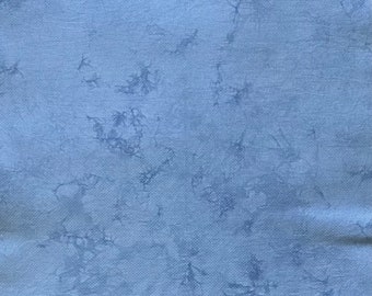 Tela Aida teñida a mano de 14 conteos, tela de punto de cruz de marca, 18x21 pulgadas, diseño azul abstracto