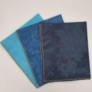 Bluezzz set, Hand dyed set of Aida, Brand new cross stitch fabric, Abstract design, Unique fabric design, Aida count  of your choice