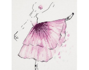 Anemone Flower Ballerina cross stitch kit by Panna