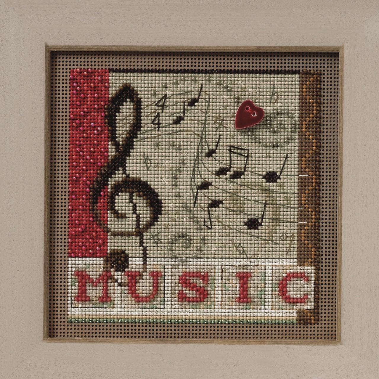 Melody Cross Stitch Kit by Mill Hill, MH14-1201, Buttons and Beads