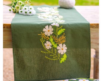 クロスステッチ刺繍用花テーブルクロスキット シェーファー 6862