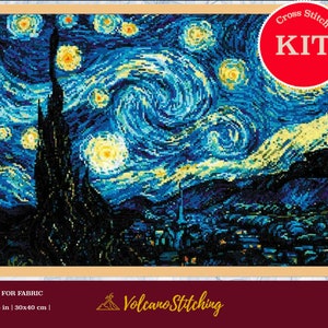 Starry Night after Van Gogh Painting cross stitch kit by RIOLIS 1088, Counted cross stitch kit
