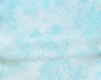 Tela Aida teñida a mano de 14 conteos, tela de punto de cruz de marca, 18x21 pulgadas, diseño abstracto de aguamarina