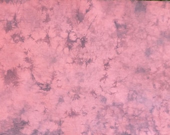 Punto de cruz teñido a mano 18 cuenta tela Aida suave, tela nueva, gris perla abstracto con fondo coral claro, patrón de tela único