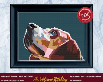 Dog #43 Cross Stitch Embroidery PDF Pattern Download | Cross Stitch Patterns | Cross Stitch World | Stitch Patterns | Xstitch pattern