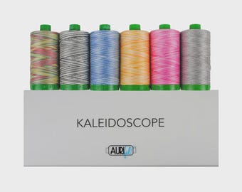 Aurifil Kaleidoscope Set Mako Cotton 40 Weight Wt ,Set of 6