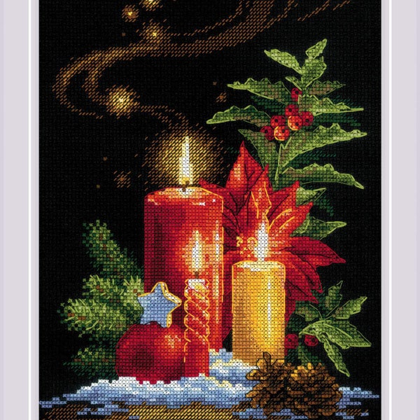 Kit point de croix illumination de Noël par RIOLIS 2056, Kit point compté