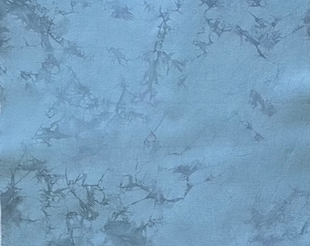 Tela Aida teñida a mano de 14 conteos, tela de punto de cruz de marca, 18x21 pulgadas, diseño abstracto azul y gris
