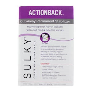 Sulky ActionBack Stabilizer - White - 20&quot; x 1 yd. Pkg.