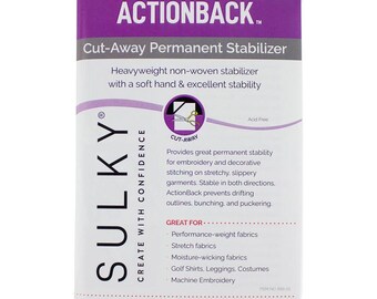 Sulky ActionBack Stabilizer - White - 20" x 1 yd. Pkg.
