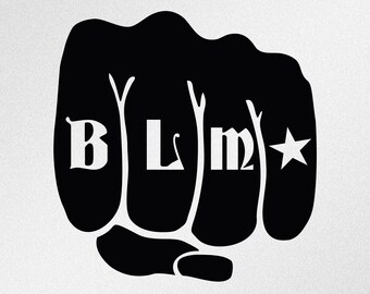 Black Lives Matter Fist SVG Vector Files (Cricut, Silhouette)