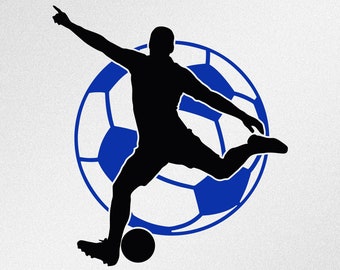Jugador de fútbol SVG: Archivos de corte vectoriales para Cricut y Silhouette
