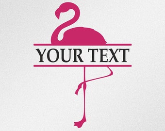 Flamingo Monogram SVG Vector Files for Cricut, Silhouette (Digital Download)