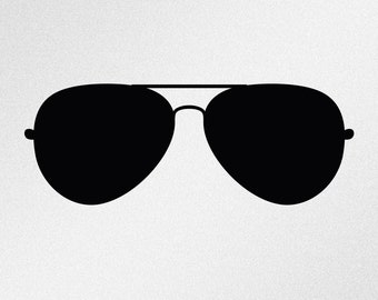 Aviator Sunglasses Svg, Dxf, Eps, Ai, Cdr Vector Files for Silhouette, Cricut, Cutting Plotter, Png file