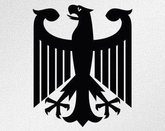 Adler Wappen SVG, Dxf, Eps, Ai, Cdr Vektordateien für Silhouette, Cricut, Schneideplotter, Png-Datei