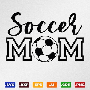 Cricut および Silhouette 用 Soccer Mom SVG ベクターファイル (デジタルダウンロード)