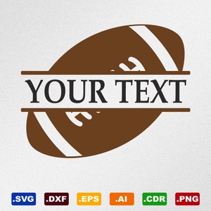 Fußball Split Monogramm SVG, Dxf, Eps, Ai, Cdr Vektordateien für Silhouette, Cricut, Schneideplotter, Png-Datei