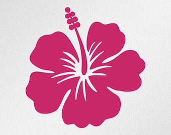 Hibiscus Flower Svg, Dxf, Eps, Ai, Cdr Vector Files for Silhouette, Cricut, Cutting Plotter, Png file