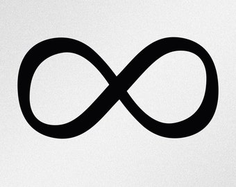 Infinity Symbol SVG, Dxf, Eps, Ai, Cdr Vektordateien für Silhouette, Cricut, Schneideplotter, Png-Datei