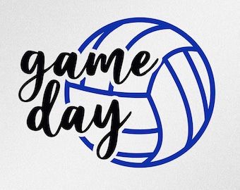 Game Day Volleyball SVG: Cricut & Silhouette Vector Files