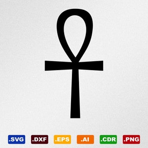 Ankh Symbol Svg, Dxf, Eps, Ai, Cdr Vector Files for Silhouette, Cricut, Cutting Plotter, Png file