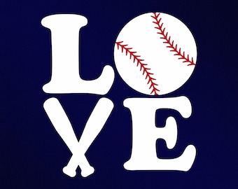 Love Baseball SVG: Cricut & Silhouette Vector Files (Digital Download)