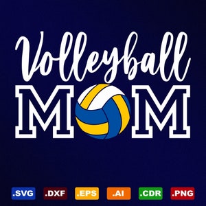Volleyball Mom Layered Svg, Dxf, Eps, Ai, Cdr Vector Files for Silhouette, Cricut, Cutting Plotter, Png file