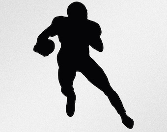 Football Player SVG: Cricut & Silhouette Vector Files (Digital Download)