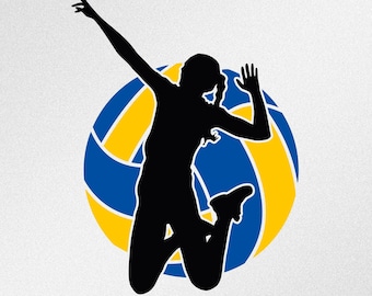 Volleyball Player SVG: Vector Cut Files for Cricut, Silhouette