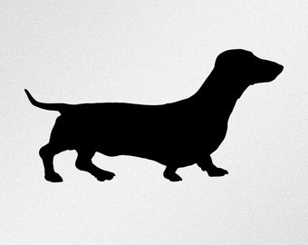 Perro Dachshund Svg, Dxf, Eps Vector Archivos para Cricut, Silueta, Plotter de corte, Archivo Png para sublimación