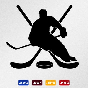 Hockey Player SVG: Cricut & Silhouette Vector Files (Digital Download)