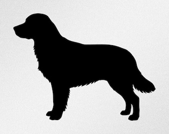 Silueta de perro golden retriever, calcomanía de vinilo