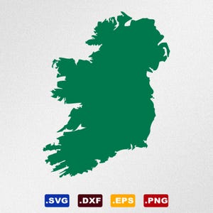 Irland - Irische Karte, Karte von Irland, svg, Dxf, Eps Vektordateien für Cricut, Silhouette, Schneideplotter, Png datei